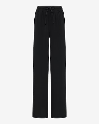 High Waisted Drawstring Pull On Pant