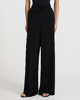 High Waisted Drawstring Pull On Pant