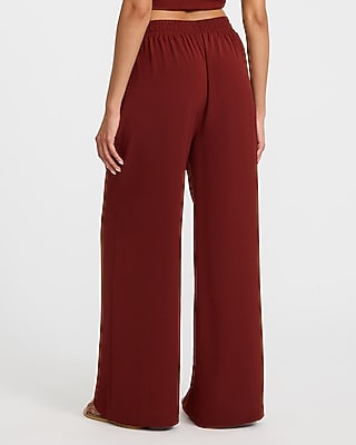 High Waisted Drawstring Pull On Pant
