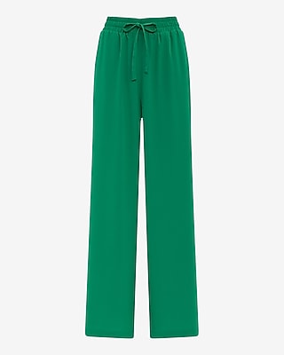 High Waisted Drawstring Pull On Pant