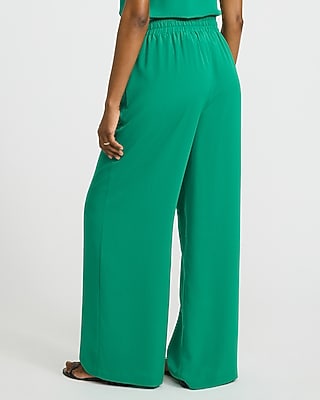 High Waisted Drawstring Pull On Pant
