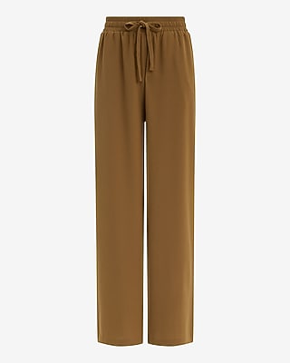 High Waisted Drawstring Pull On Pant