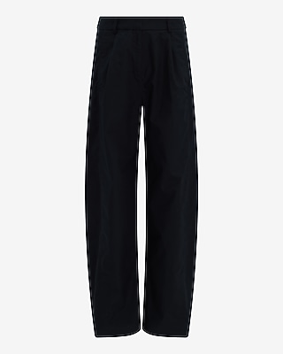 Poplin High Waisted Relaxed Barrel Pant