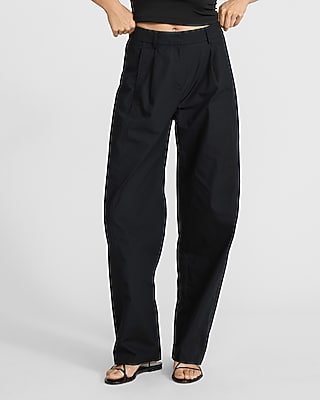 Poplin High Waisted Relaxed Barrel Pant