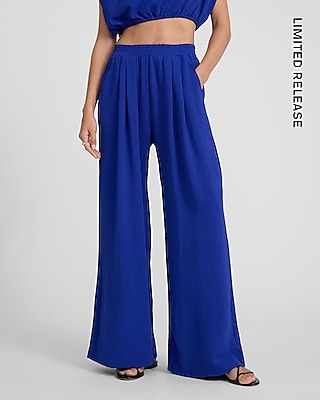 High Waisted Pull On Wide Leg Pant
