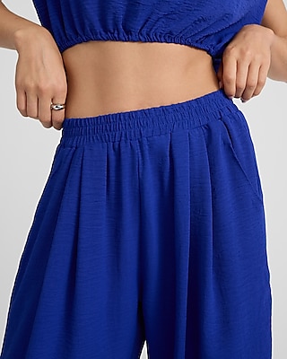 High Waisted Pull On Wide Leg Pant