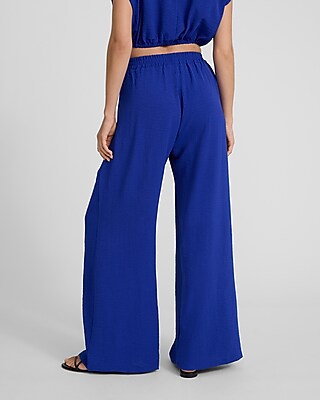High Waisted Pull On Wide Leg Pant