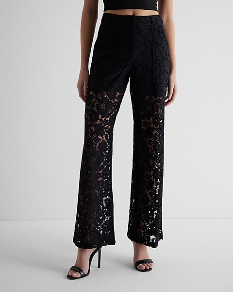 High Waisted Lace Trouser Pant