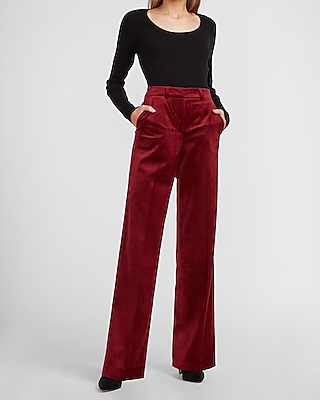 high waisted velvet pants