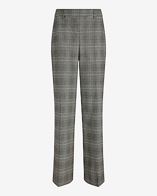 Editor Mid Rise Plaid Relaxed Trouser Pant