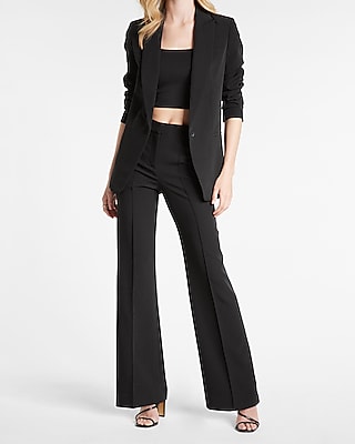High Waisted Pintuck Trouser Pant