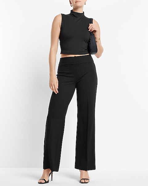 Columnist High Waisted Knit Trouser Pant