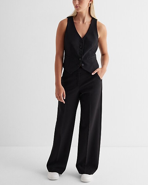 Editor Mid Rise Pinstripe Relaxed Trouser Pant