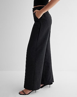 Editor Mid Rise Pinstripe Trouser Pant