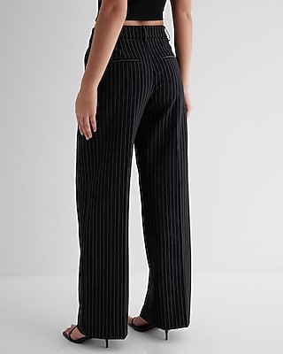 Editor Mid Rise Pinstripe Trouser Pant