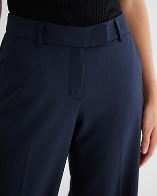 新品✨MADISON BLUE✨HIGH WAIST WOOL PANTS 04 Editor Mid Rise Wool-blend Relaxed Trouser Pant | Express