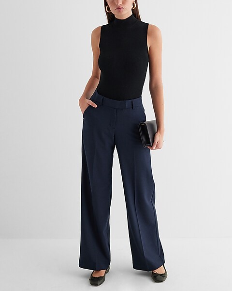 Editor Mid Rise Wool-blend Relaxed Trouser Pant