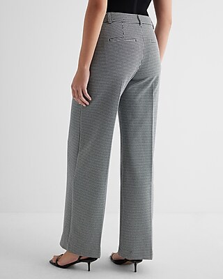 Editor Mid Rise Houndstooth Relaxed Trouser Pant