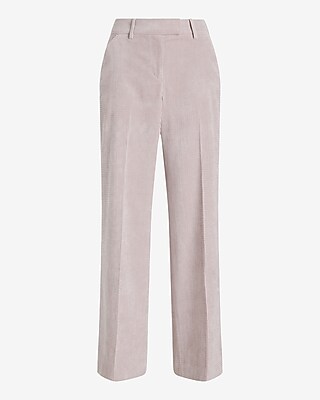 Editor Mid Rise Textured Corduroy Relaxed Trouser Pant