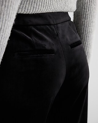 Editor Mid Rise Velvet Relaxed Trouser Pant