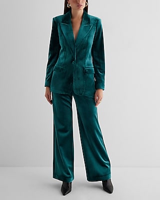 Editor Mid Rise Velvet Relaxed Trouser Pant