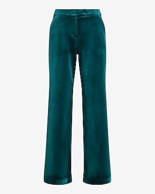 Editor Mid Rise Velvet Relaxed Trouser Pant