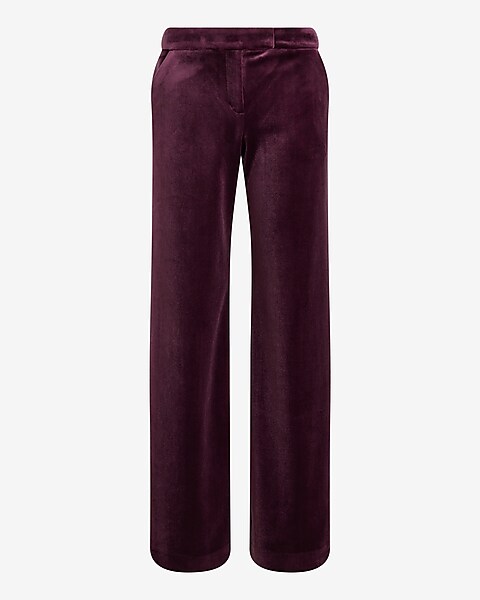 Express Editor Mid Rise Wool-Blend Relaxed Trouser Pant Blue