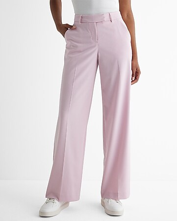 Exquise Wide Leg Trousers In Pink