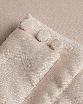 Super High Waisted Satin Side Button Belt Wide Leg Pant | Express