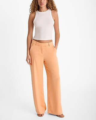 Editor Mid Rise Satin Trouser Pant | Express