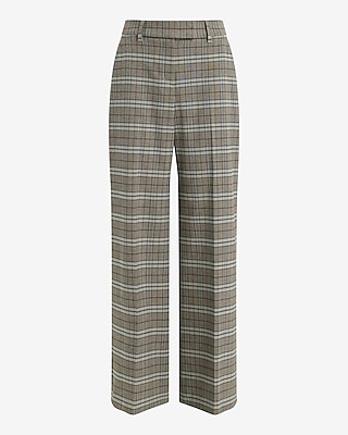 Editor Plaid Mid Rise Trouser Pant