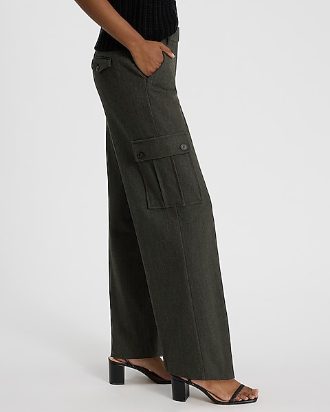 Editor Mid Rise Cargo Trouser Pant | Express Editor Mid Rise Cargo Trouser Pant | Express