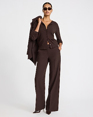 where to buy brown dress pants for women Women's Wide Leg & Trouser Back Zipper Closure