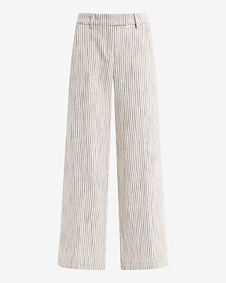 Editor Striped Mid Rise Trouser Pant