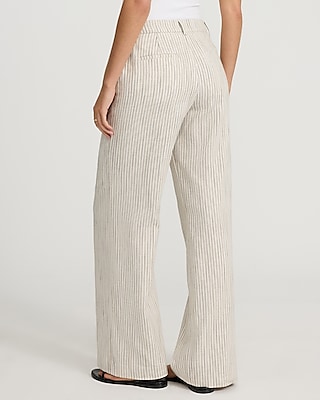 Editor Striped Mid Rise Trouser Pant