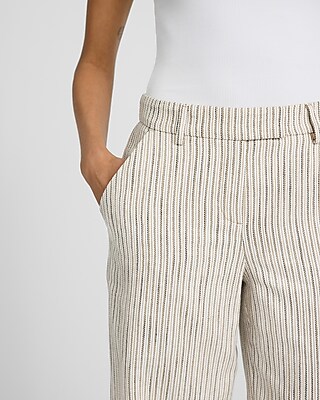 Editor Striped Mid Rise Trouser Pant