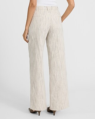 Editor Striped Mid Rise Trouser Pant