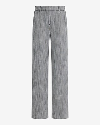 Editor Striped Mid Rise Trouser Pant