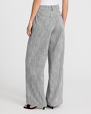 Editor Striped Mid Rise Trouser Pant