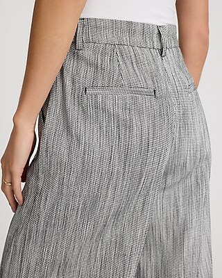 Editor Striped Mid Rise Trouser Pant