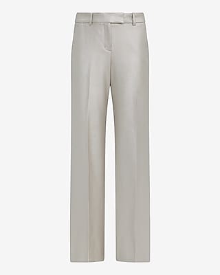 Editor Metallic Mid Rise Trouser Pant