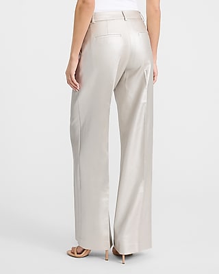 Editor Metallic Mid Rise Trouser Pant