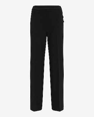 Studio Stretch Twill High Waisted Button Side Slim Trouser Pant