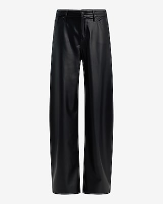 High Waisted Faux Leather Barrel Pant - thumbnail 8