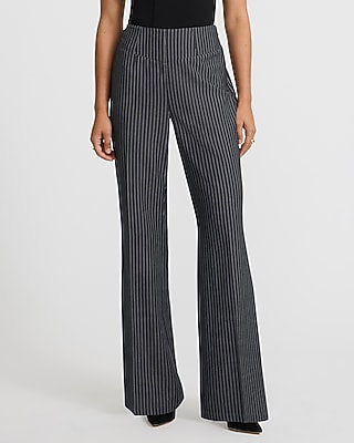 Express x bebe | Super High Waisted Pinstripe Trouser