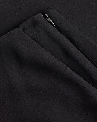 High Waisted Feather Hem Cropped Wide Leg Pant