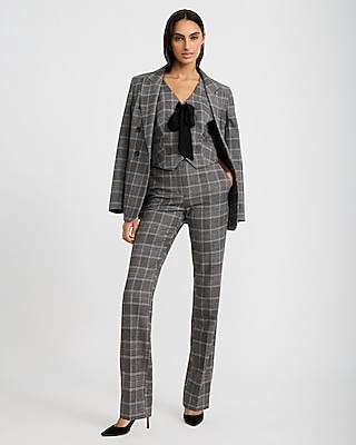 Editor Mid Rise Plaid Bootcut Pant