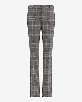 Editor Plaid Mid Rise Bootcut Pant