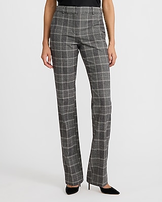 Editor Mid Rise Plaid Bootcut Pant