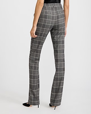 Editor Mid Rise Plaid Bootcut Pant